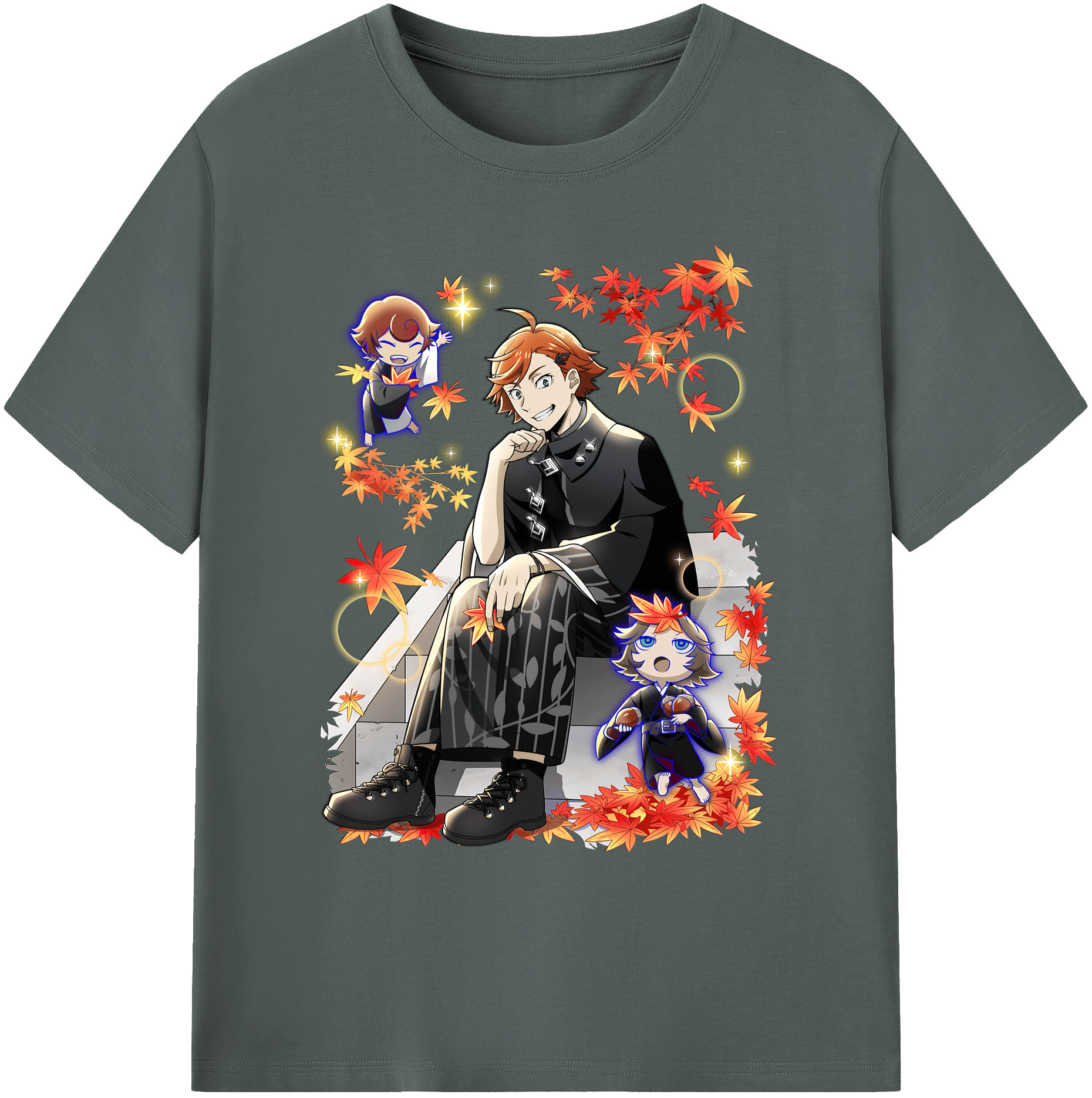 （画像用） 文豪ストレイドッグス Bungo Stray Dogs 綿100％ メンズ半袖Tシャツ｜肌触りやわらか＆通気性